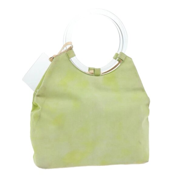 CELINE Hand Bag Suede Green Auth 53736V - Picture 1 of 14